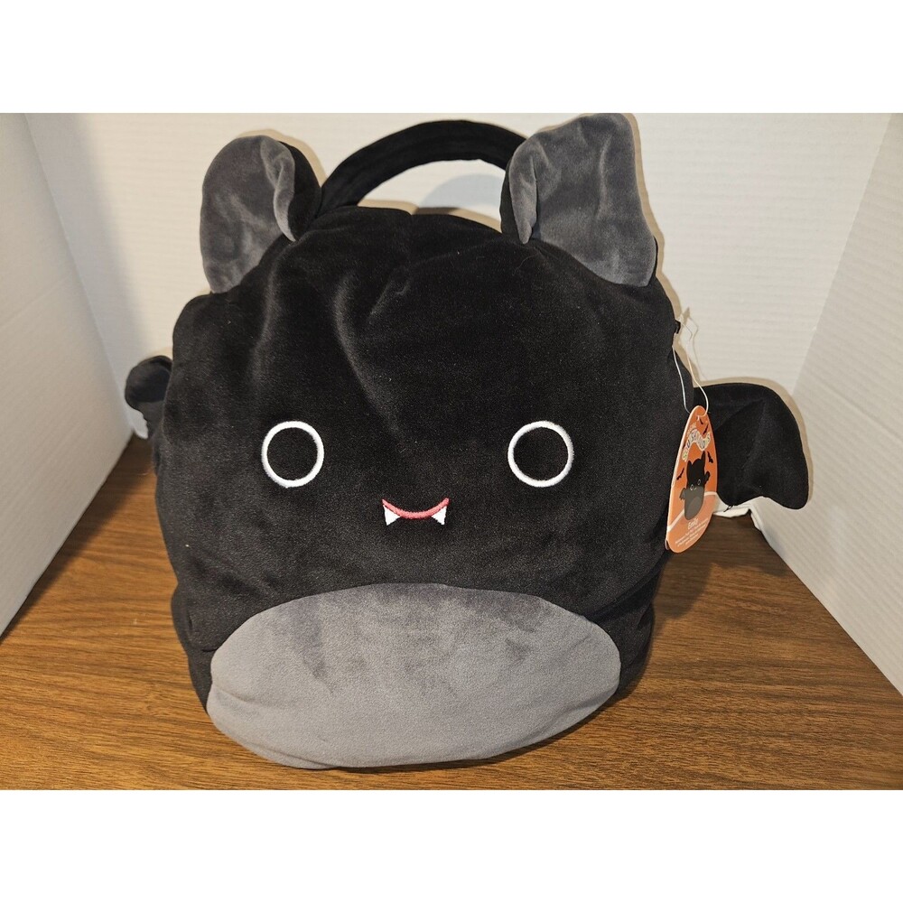 SQUISHMALLOWS 16" EMILY The BAT HALLOWEEN Trick Or TREAT Bag With Handle soft